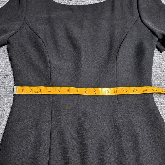 Vintage Bonnie Marx Ruffle Hem Cocktail Dress Women's Size 6 Black NWT - Picture 7 of 9